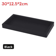 (Black,30x12.5x2cm)Arbeitsplatte Waschtisch Tablett Silikon Seifenspender Spüle Flaschen Schmuck Ring Grau