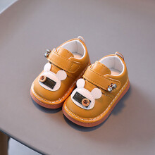 (Brown,17)Kinder Schuhe Unisex weiche Sohle Säugling Turnschuhe mit Cartoon-Druck zum Gehen Kleinkind
