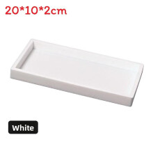(White,20x10x2cm)Arbeitsplatte Waschtisch Tablett Silikon Seifenspender Spüle Flaschen Schmuck Ring Grau