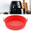 Thick Silicone Fryer Mat Red Reusable 2