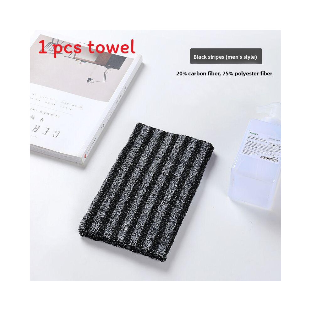 (Stripes) Long Strip Bath Wash Exfoliating Shower Towel Scrub Cloth For Body Bathing Use