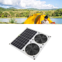 100W Solar Fan 12in Twin Blades Outdoor