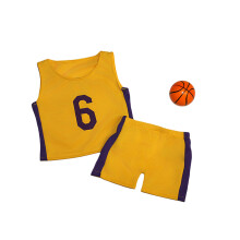 Babyfotografie kostuum basketbal kleding outfits-Geel nr. 6