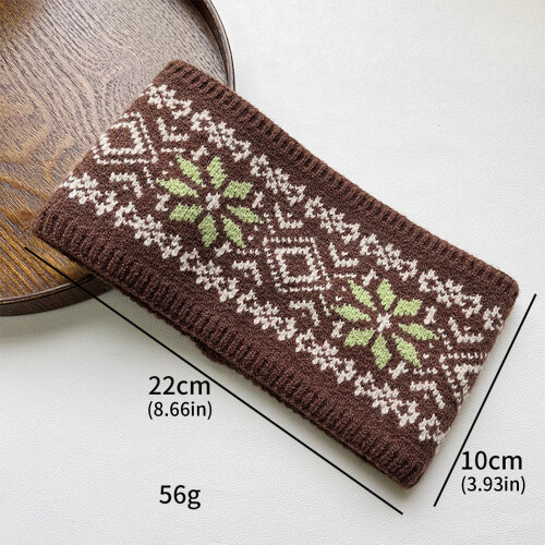 Jacquard gebreide haarband, elastische hoofdbanden,-Zwart 2