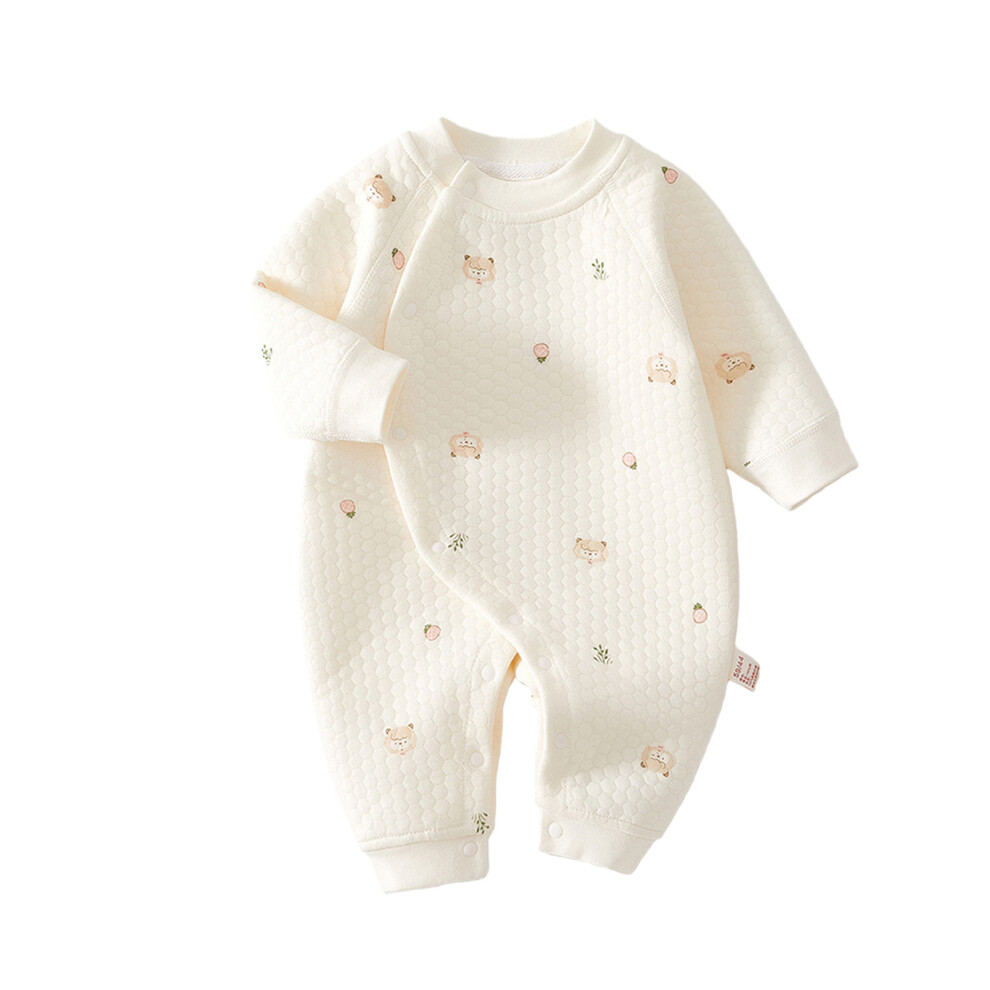 Bodysuit Newborns 3 Layers Romper- Lamb 9 To 12 Months Pink