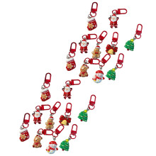 Kleurrijke kerstsleutelhangers hars sleutelhangers kous-20 stuks