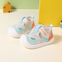 (Beige,18)Zapatos unisex de verano para bebés pequeños con parte inferior suave y cierre de gancho y bucle