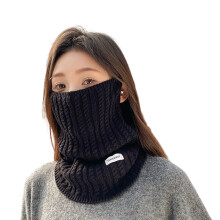 Koud seizoen winddicht nekwarmer gezichtsmasker warme-Zwart