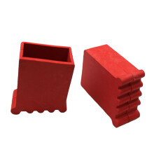 Antislip schokabsorberende laddervoetbeschermers-25x50mm rood