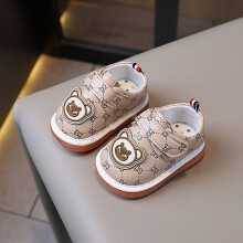 (Khaki,17)Baby Call Schuhe mit bequemer Passform und einfachem Verschluss für Babys mitwachsend