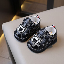 (Black,16)Baby Call Schuhe mit bequemer Passform und einfachem Verschluss für Babys mitwachsend