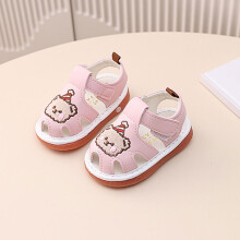 (Pink,17)Zapatos de verano para bebé niño pequeño con cuero sintético y correa mágica de moda