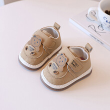 (Khaki,16)Baby Cartoon weiche Sohle Schuhe für Kleinkinder mit Magic Tape für Jungen Mädchen