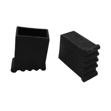Ladderbeenbeschermers Slijtvaste rubberen-25x50mm zwart