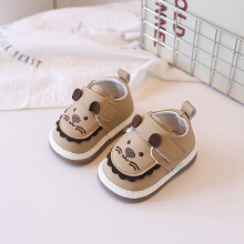 (Khaki,16)Baby Call Schuhe mit Cartoon Muster und rutschfester Laufsohle für frühe Spaziergänge
