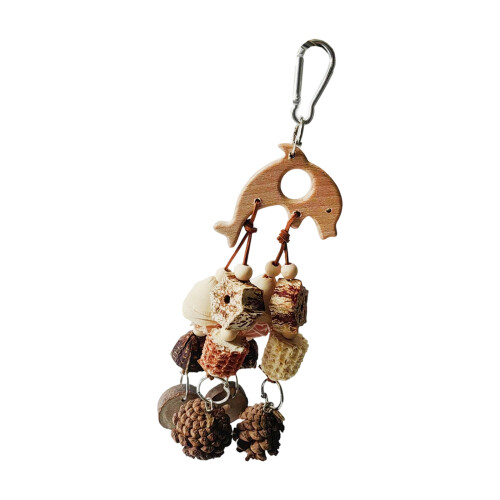 Bird Cage Toy Fruit Shape Chewing String With Natural-dolphin