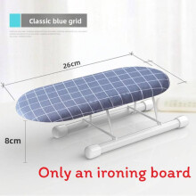 (Blue Grid) Sleeve Modern Ironing Board With Cotton Cover For Easy Garment At Pressing Home