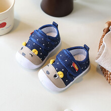 (Blue,16)Baby Kleinkind Schuhe Cartoon Design weiche Sohle rutschfest Canvas mit Magic Tape