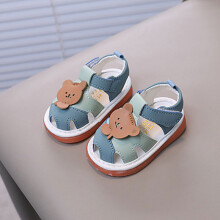 (Green,16)Zapatos de bebé para niños con sandalias ruidosas de fondo suave para jugar de verano a la moda