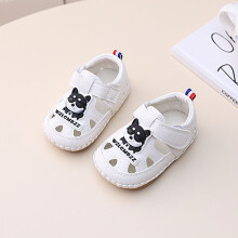 (White,17)Baby Lauflernschuhe Sneaker mit Verschluss für den Sommer und weichem Oberleder