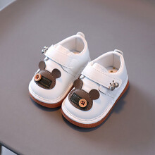 (White,19)Kinder Schuhe Unisex weiche Sohle Säugling Turnschuhe mit Cartoon-Druck zum Gehen Kleinkind