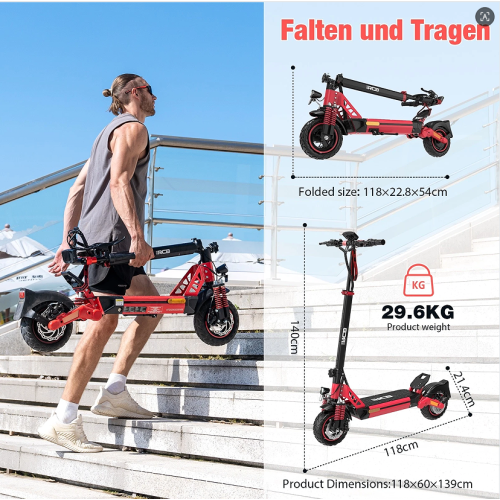 RCB RCB D5 Electric Scooter 48V27AH Folding Offroad E-Scooter 2