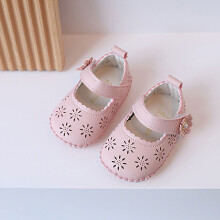 (Pink,15)Zapatos para caminar unisex para bebé de cuero sintético con diseño clásico para el crecimiento de niños pequeños