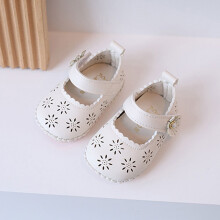(Beige,13)Zapatos para caminar unisex para bebé de cuero sintético con diseño clásico para el crecimiento de niños pequeños