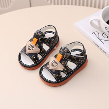 (Khaki,19)Verano Niños Niñas Dibujos Animados Bebé Niño Zapatos Suela Suave para Caminar Aprendizaje