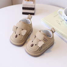 (Khaki,17)Baby Krabbelschuhe mit Cartoon Muster und wasserdichter Sohle für Jungen Mädchen