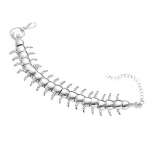 Bracelet mille-pattes en métal de Style Punk foncé pour hommes