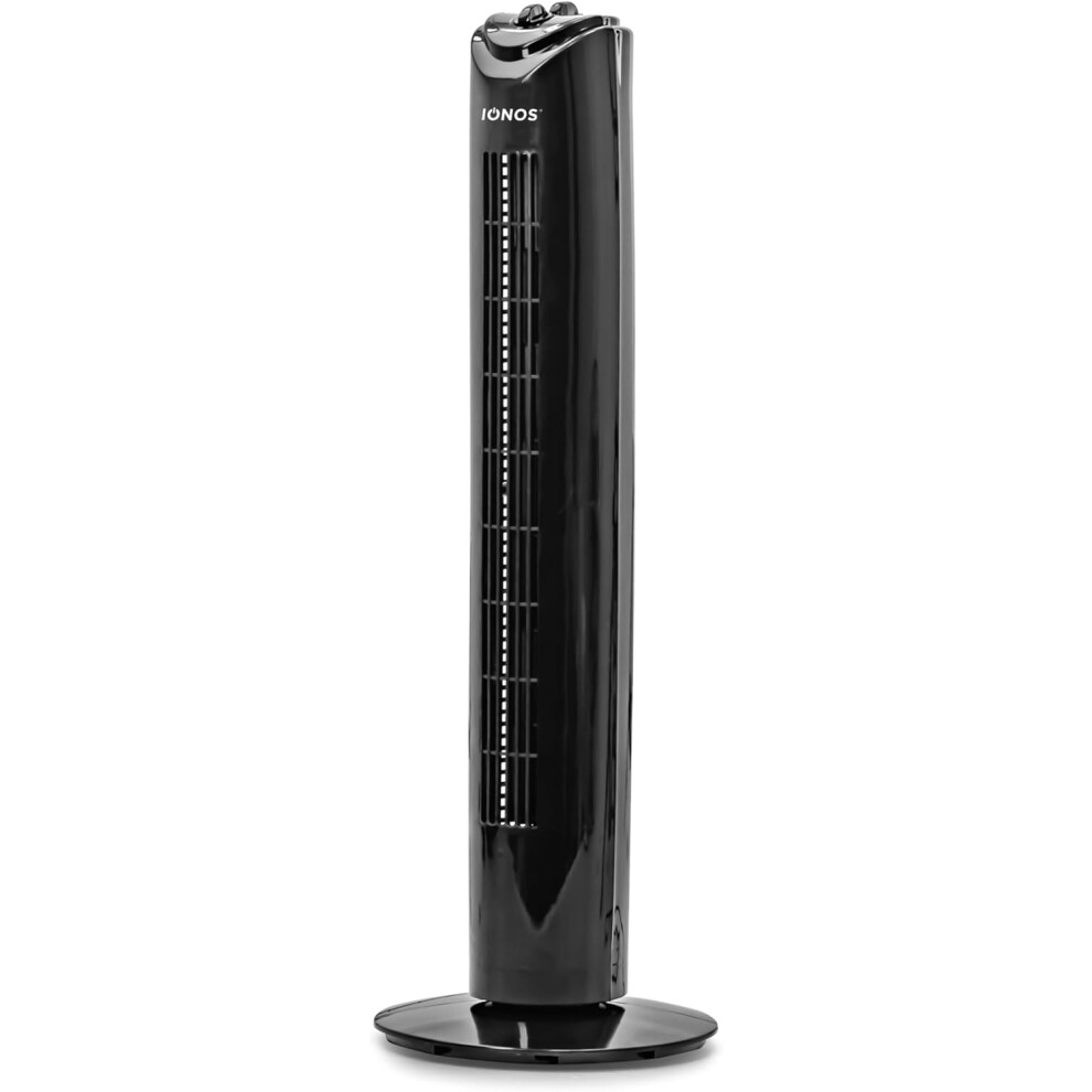 (14 Inch, Black (Ionos)) Status 32-Inch Tower Fan With 3 Speed Settings, Oscillating Slim Cooling Fan With Carry Handle For Bedroom, Living Room 743119616990