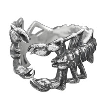 Bijoux gothiques ouverts en forme de Scorpion, bagues ouvertes