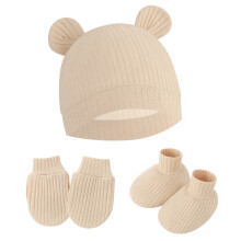 Breathable Gloves for Girl Boy No Scratch Mittens-light khaki