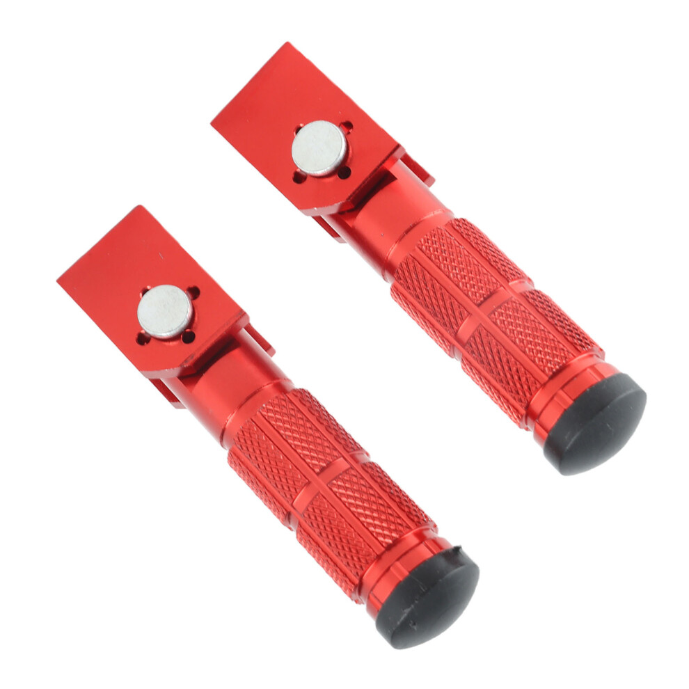 2Pcs M8 Foldable Anti-Slip Foot Pegs Red 7444352391998