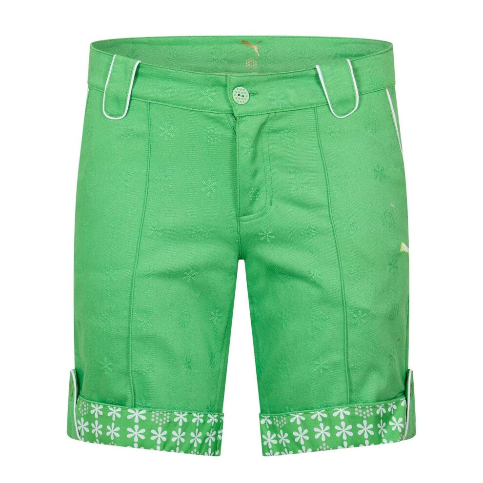 Puma (8 Uk S, ) Womens/Ladies Jacquard Tailored Golf Shorts Green