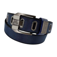 Fashionable Men's Pin Clasp Belt Canvas Strong Sash-120cm Blue