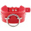 Collier réglable de cou de joints toriques en cuir d'unité-Rouge 1