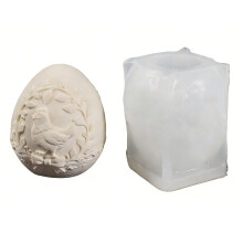 Silicone Easter Eggs Mold Embossed Florals Rabbit-embossed lace