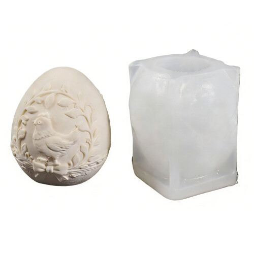Silicone Easter Eggs Mold Embossed Florals Rabbit-embossed lace