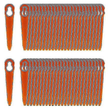 Græstrimmerklinger til FSA 30 45 57 156 PolyCut, 100-pak holdbare plastik-udskiftningsknive