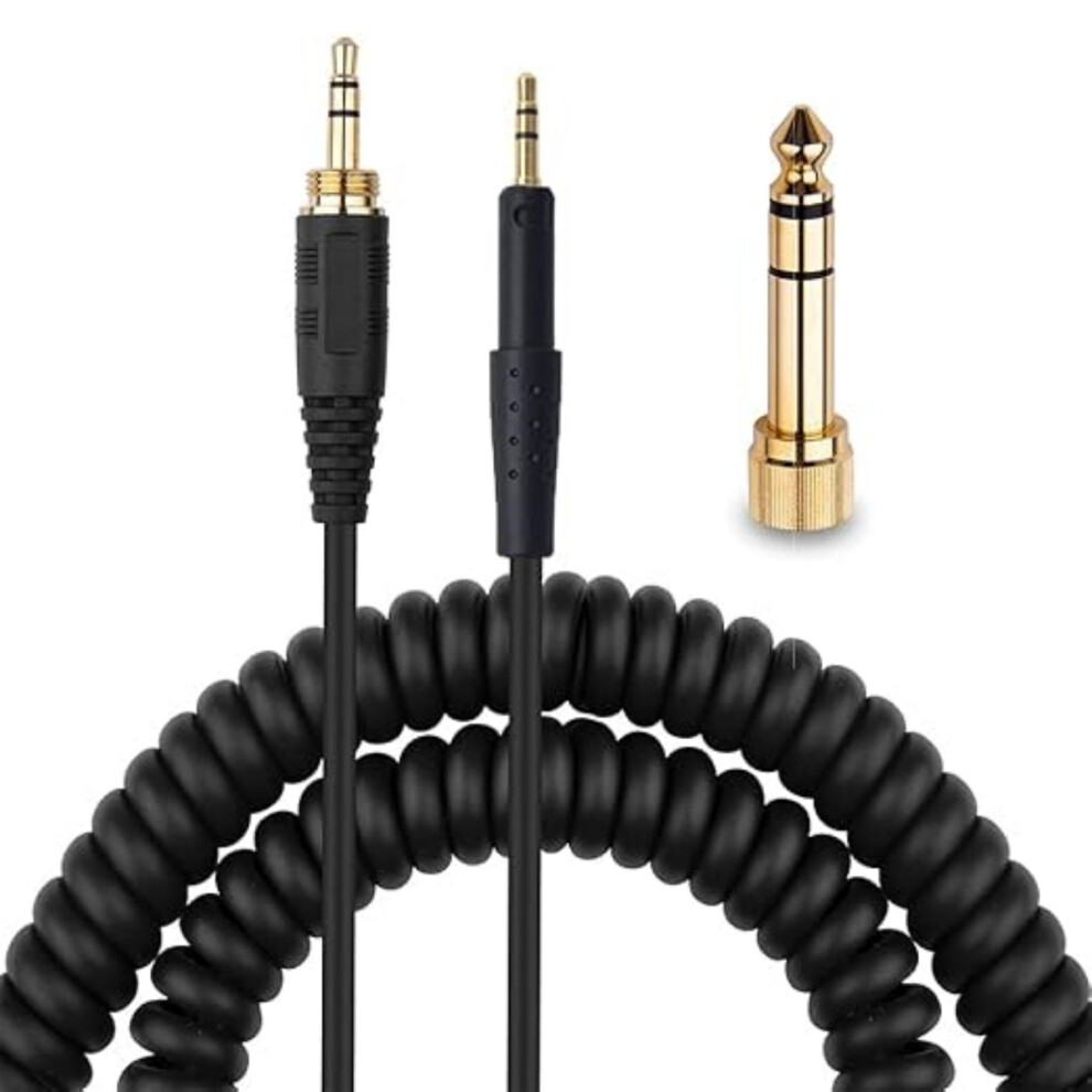 Coiled Aux Cable Extension Cord With 6.35Mm Adapter For Hd6 Mix Hd7 Hd8 Dj Headphones, Ofc Replacement 9148293729008