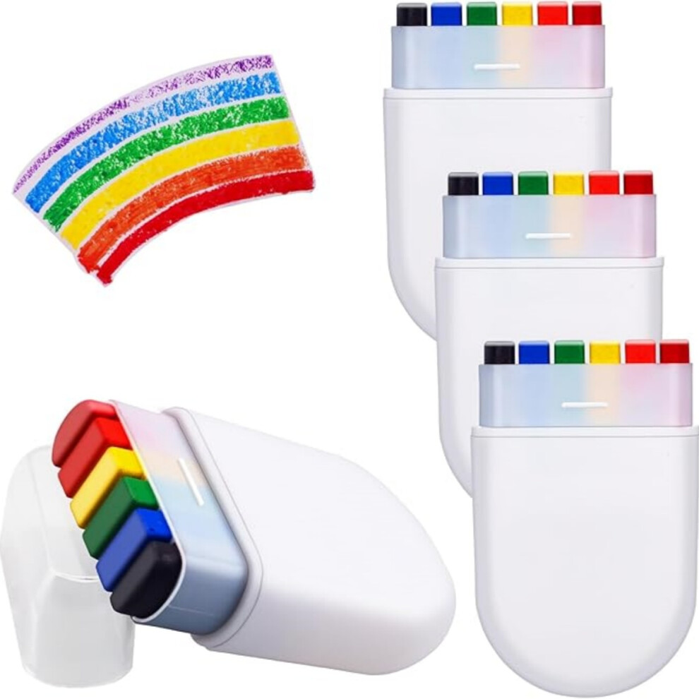 Rainbow Face Paint 4-Pack, Pride Face Markers and Body Crayons with Face Gems, Festival Makeup Kit for Parties and Event