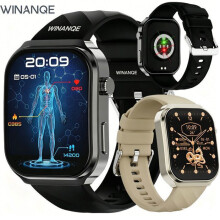 2.2-Inch Smartwatch for Men and Women, ECG Health Monitor, Emergency SOS Calling for Android and iOS