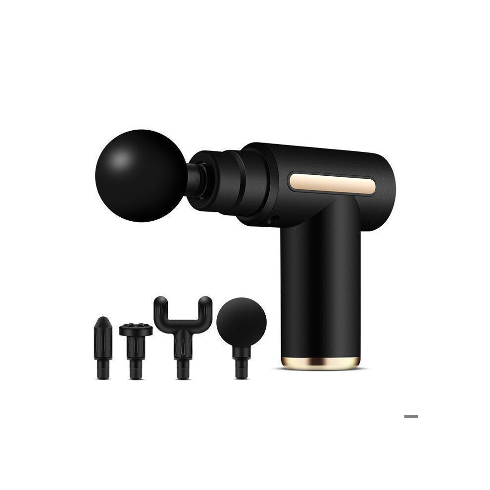 Mini Muscle Massage Gun, Quiet 6 Speed Deep Tissue Massager with 4 Silicone Heads for Relaxation