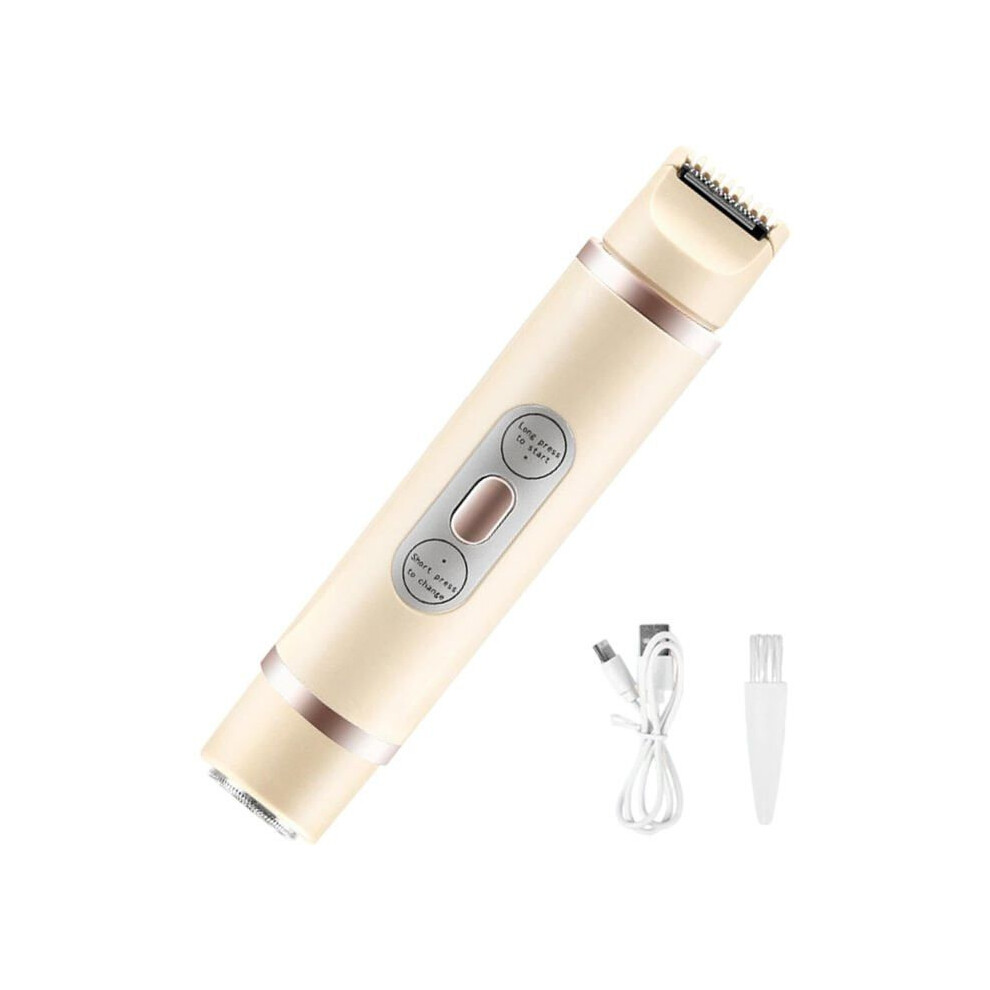 Womenâs Electric Razor, Double Head, Waterproof, USB Rechargeable, Portable Hair Removal Shaver for Legs and Body