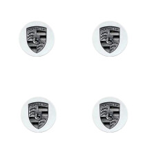 76mm Wheel Center Caps Compatible with Porsche Macan Cayenne 718 911 Panamera, Tire Hub Caps
