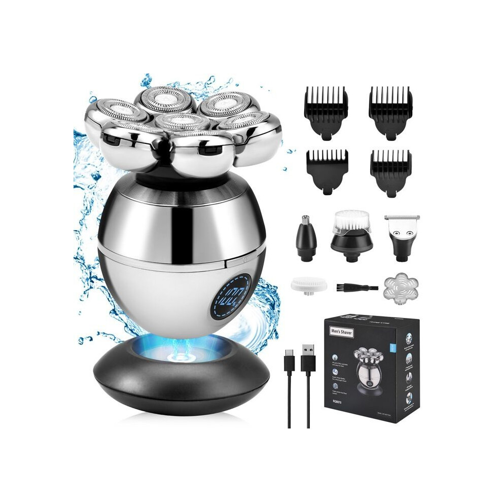 Electric Shaver for Men, 7 Blade Bald Head Hair Clipper, Easy Dry Shaving, Ideal Gift for Father's Day