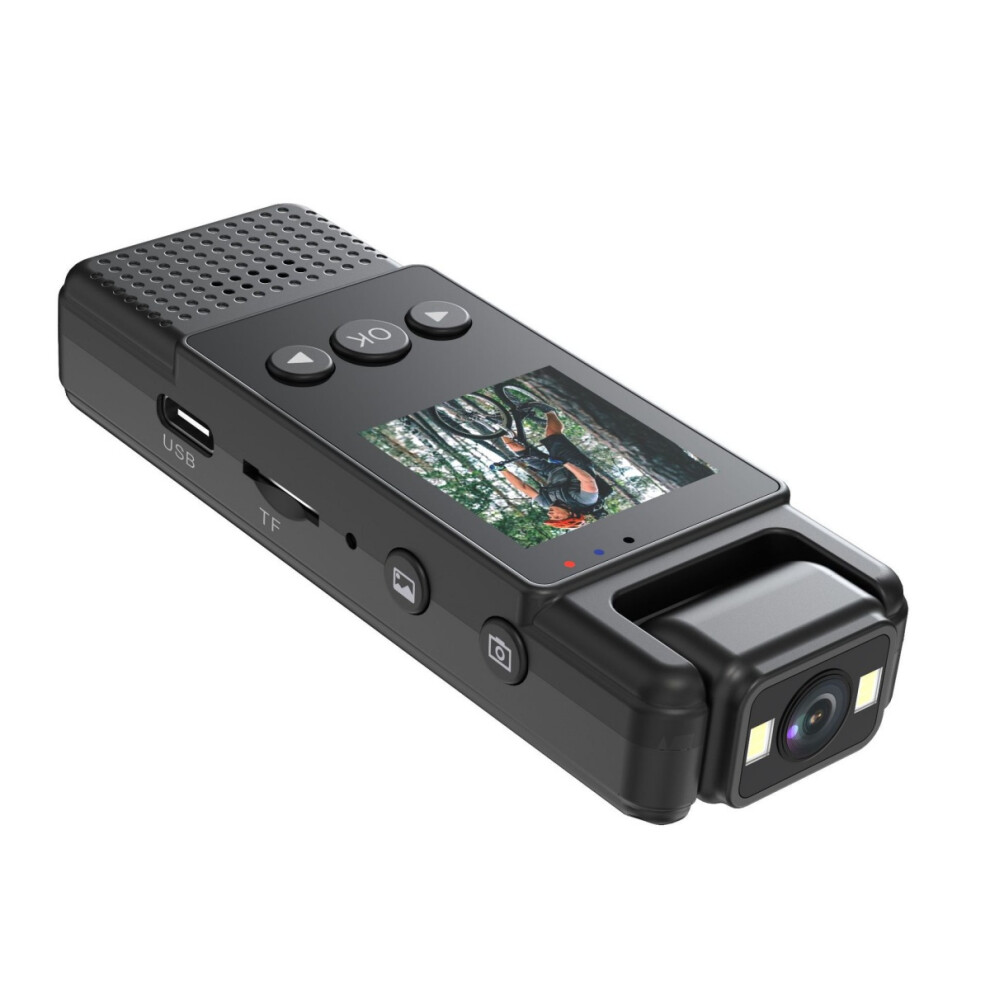 1080P Mini Body Camera With 180 Rotating Lens, Night Vision, Motion Detection, 6H Battery, Wearable Video Camera 9148293724416