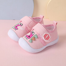 (Pink,20)Zapatos para caminar de lona para bebés pequeños con cierre de cinta mágica regalo moda